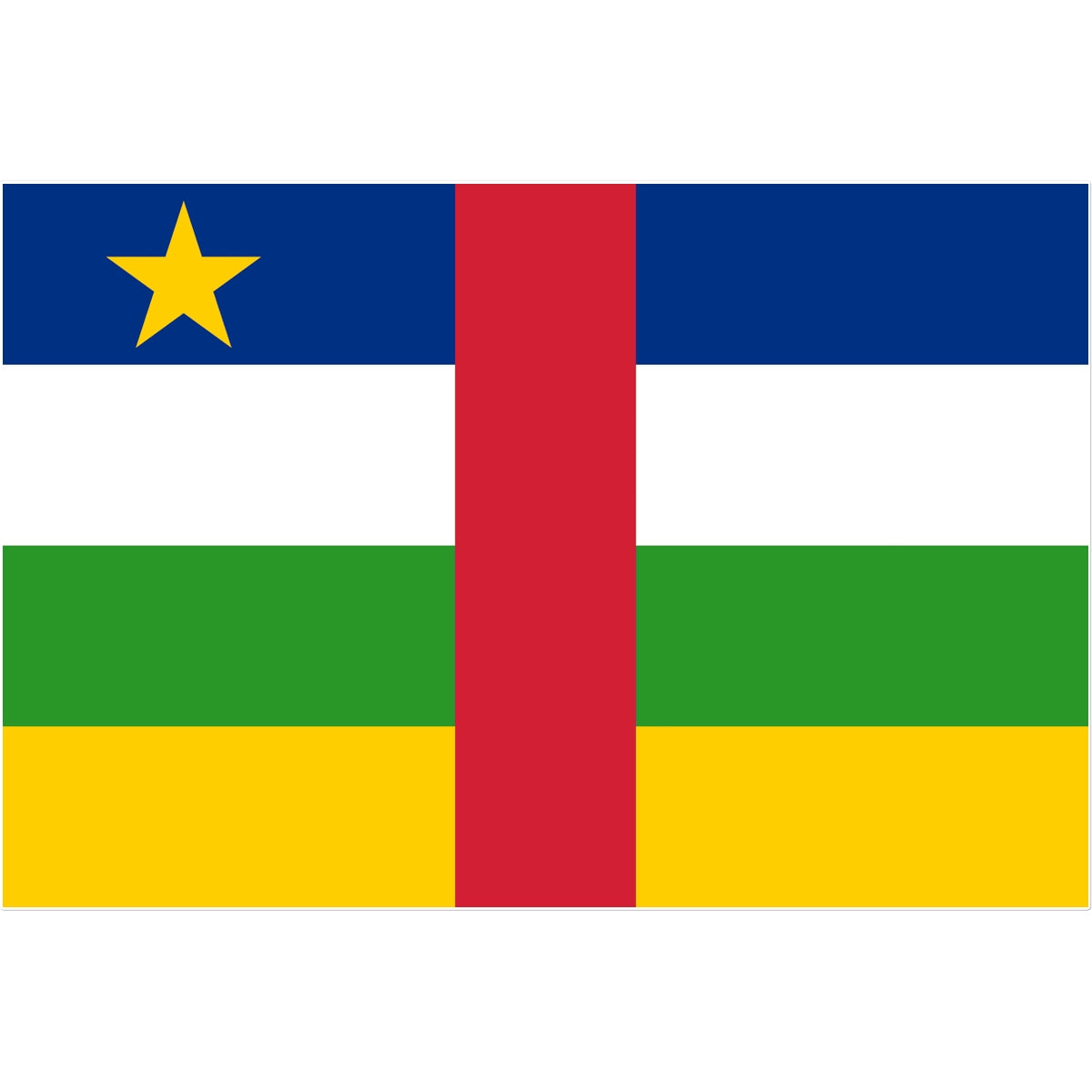 Central African Republic  Flag Tattoo (Temporary) Tattoos Prodigi 12"x12"  