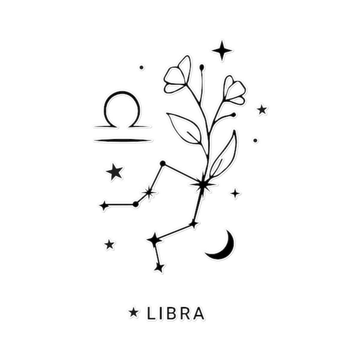 Libra Zodiac Constellation Temporary Tattoo Tattoos Prodigi 12"x12"  