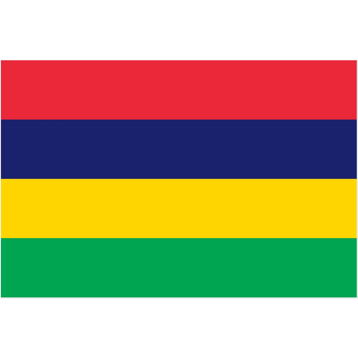 Mauritius Flag Tattoo (Temporary) Tattoos Prodigi 12"x12"  