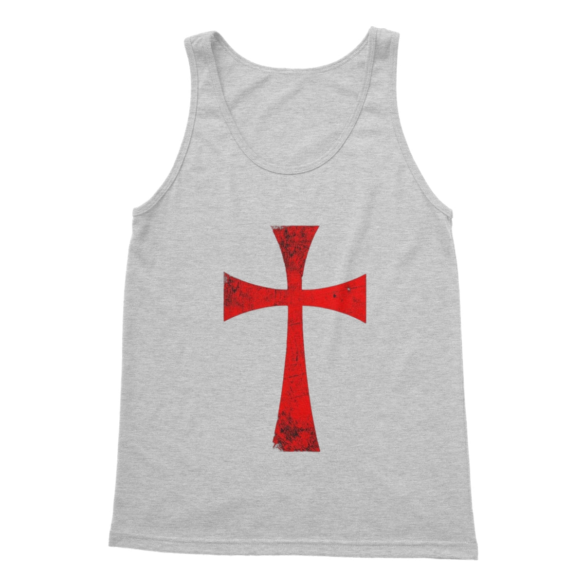 Christ Crusader Cross Softstyle Tank Top Apparel Prodigi S Sports Grey