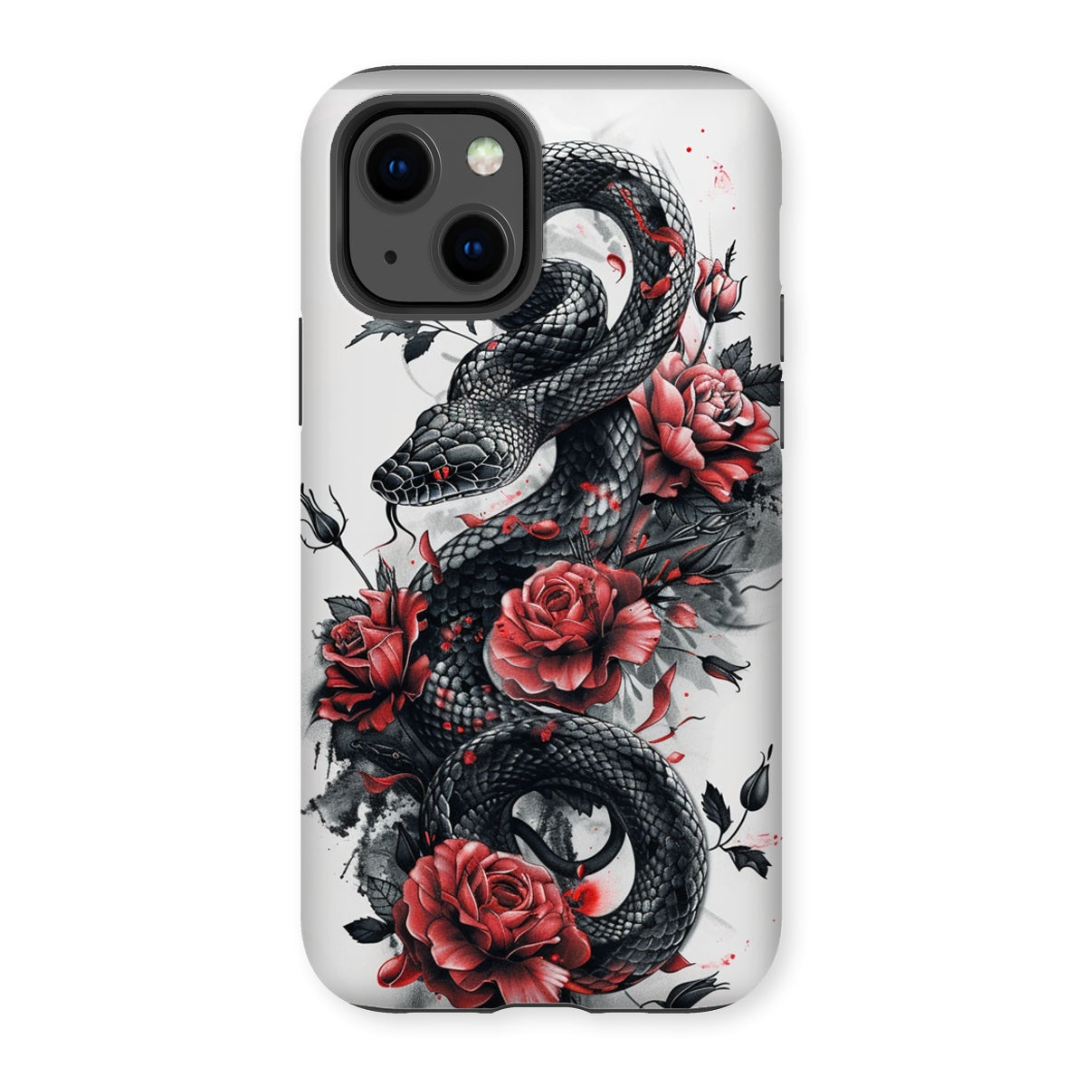 Snake & Roses  Tough Phone Case Phone & Tablet Cases Prodigi iPhone 13 Gloss 