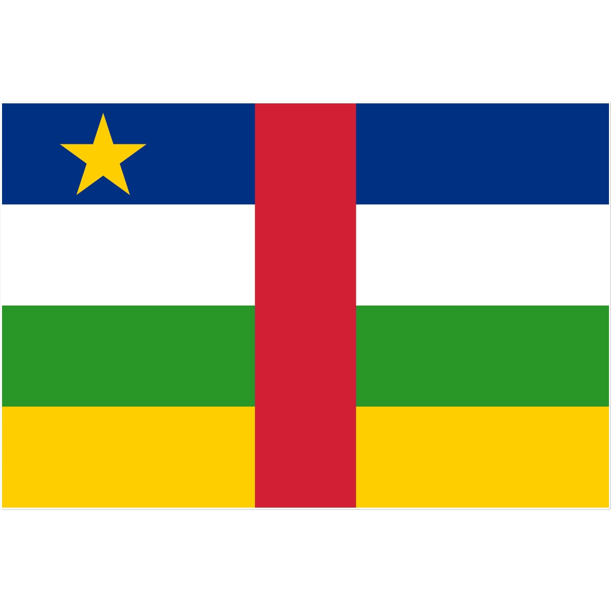 Central African Republic  Flag Tattoo (Temporary) Tattoos Prodigi 8"x8"  