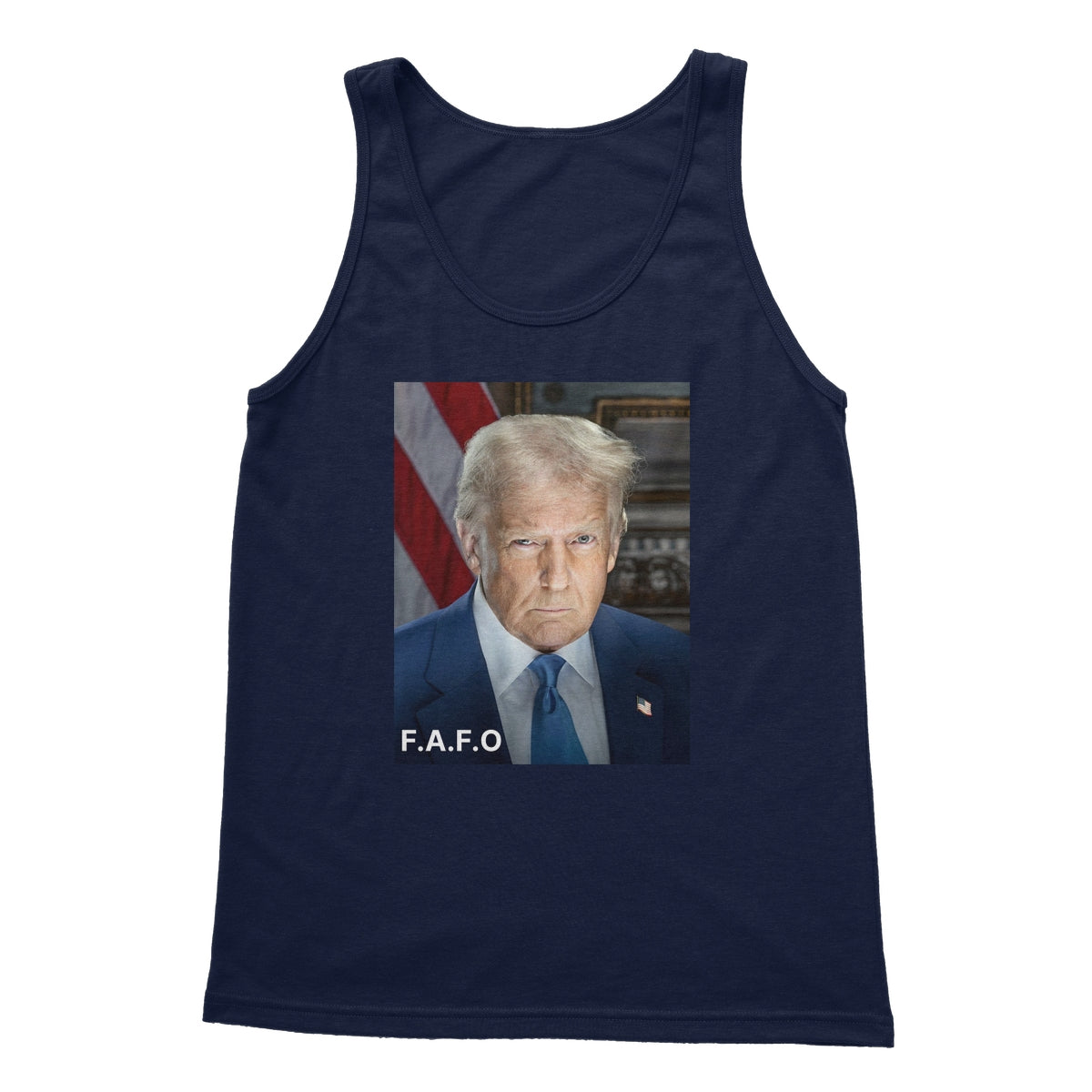 DONALD TRUMP - FAFO Softstyle Tank Top Apparel Prodigi S Navy