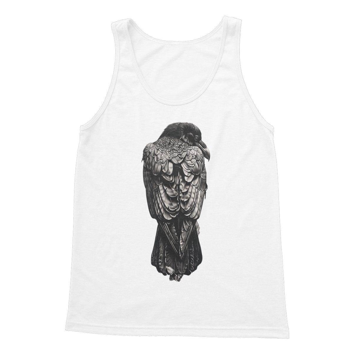 The Designation of The Raven Softstyle Tank Top Apparel Prodigi S White 