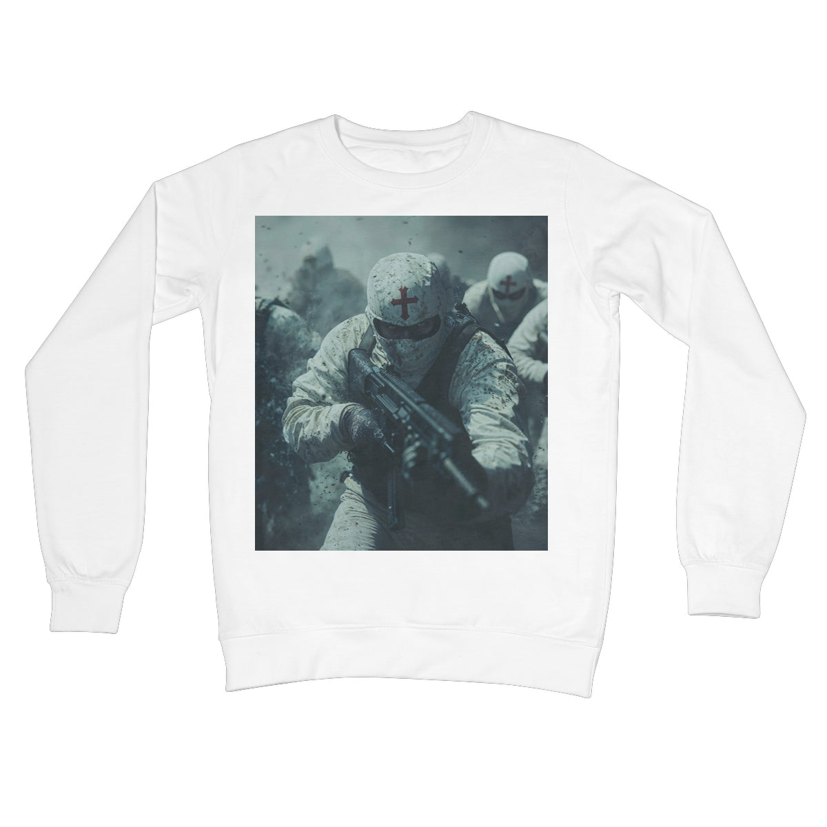 GODS Super Soldiers Crew Neck Sweatshirt Apparel Prodigi S Arctic White