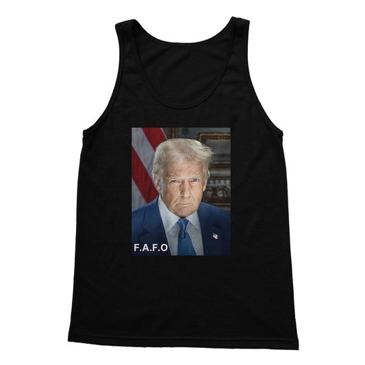 DONALD TRUMP - FAFO Softstyle Tank Top Apparel Prodigi S Black