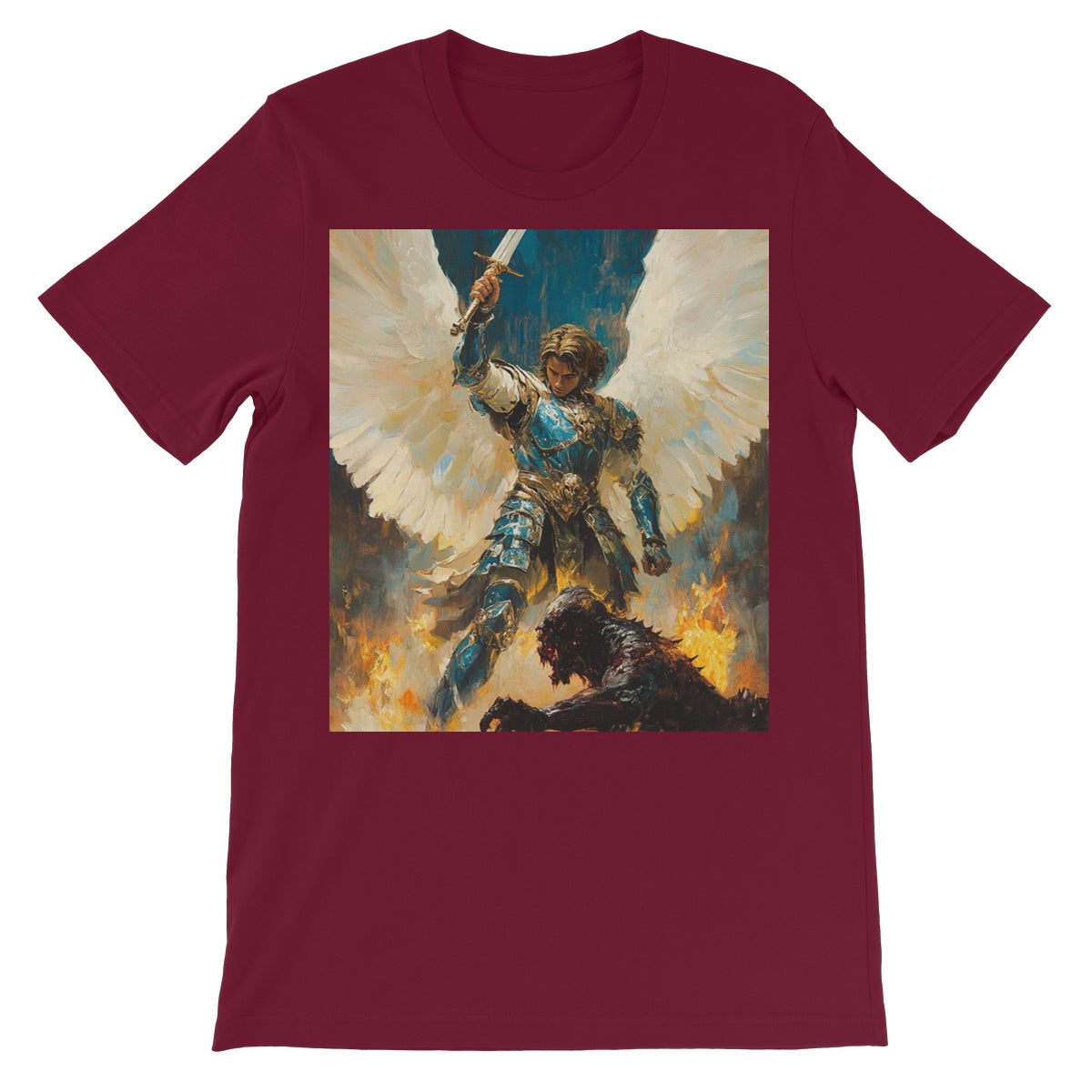 Angelic Defender Unisex Short Sleeve T-Shirt Apparel Prodigi S Maroon