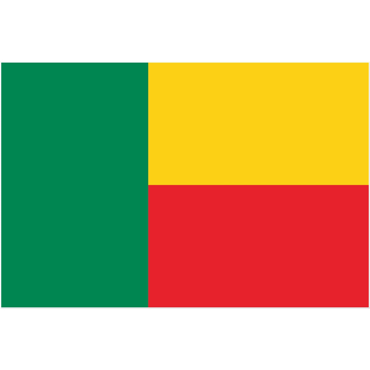 Benin Flag Tattoo (Temporary) Tattoos Prodigi 8"x8"  