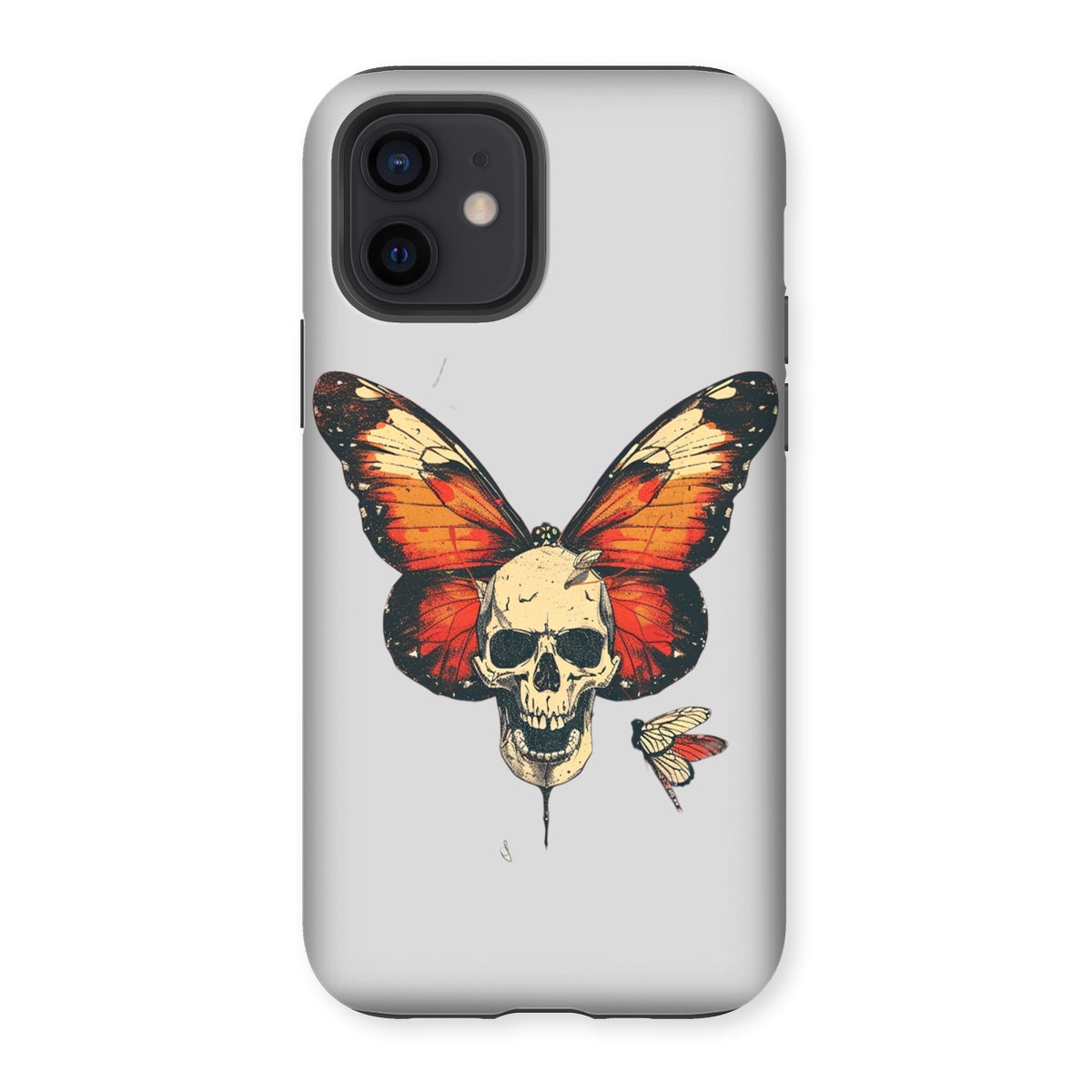 Butterfly With Skeleton Face Tough Phone Case Phone & Tablet Cases Prodigi iPhone 12 Gloss 