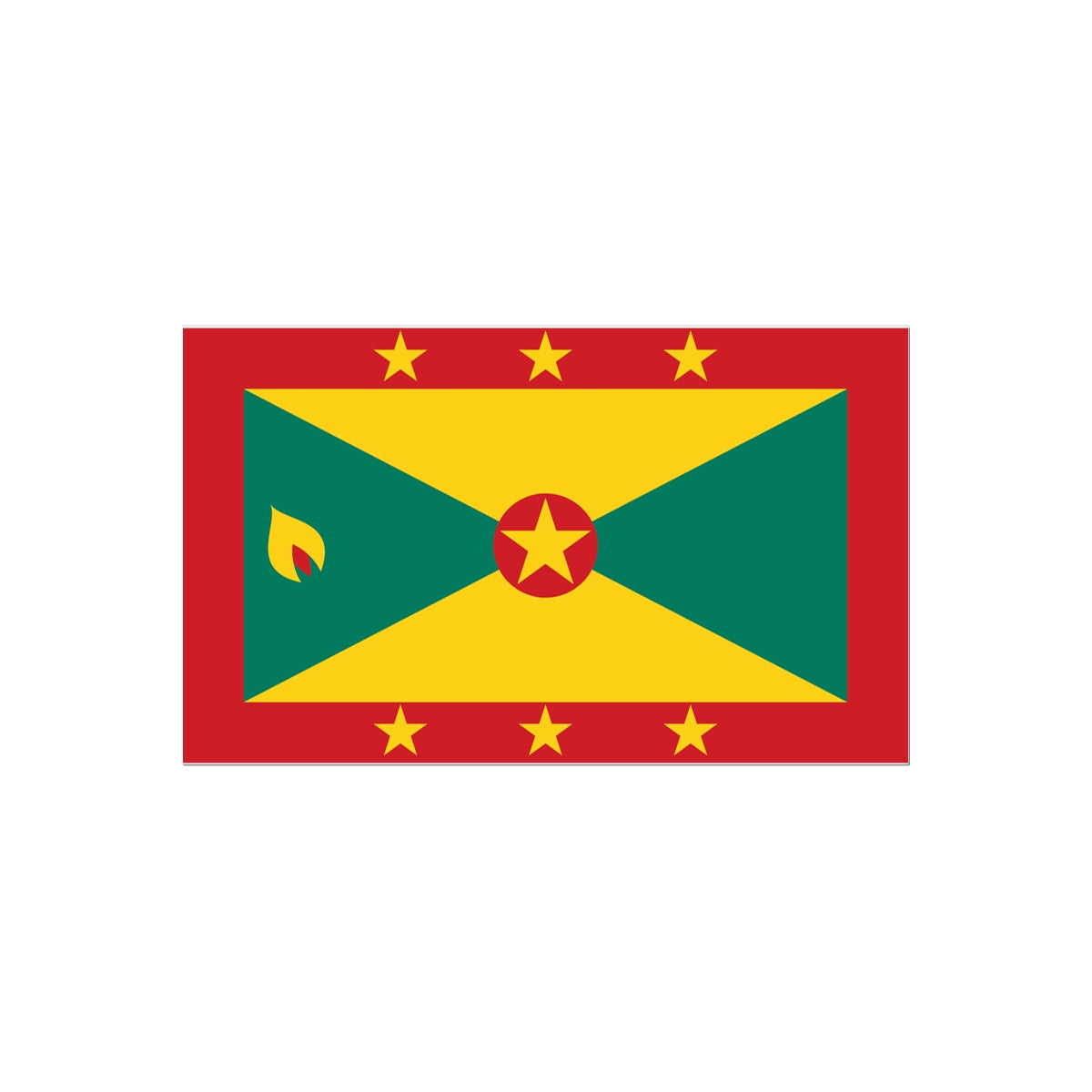 Grenada Flag Tattoo (Temporary) Tattoos Prodigi 2"x3"  