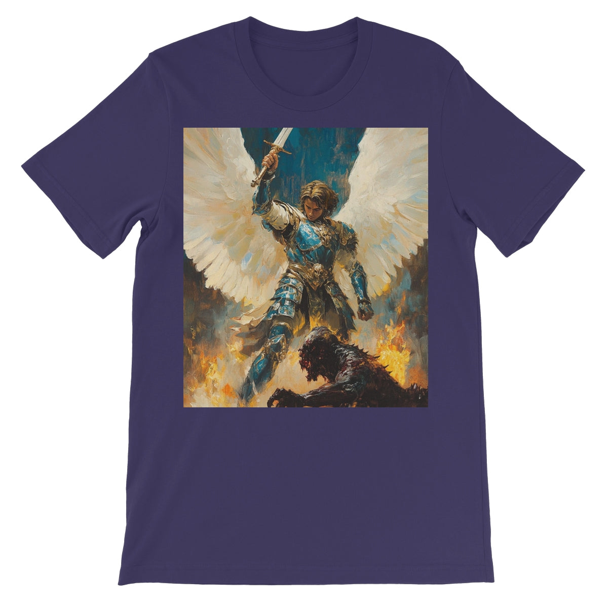 Angelic Defender Unisex Short Sleeve T-Shirt Apparel Prodigi S Navy