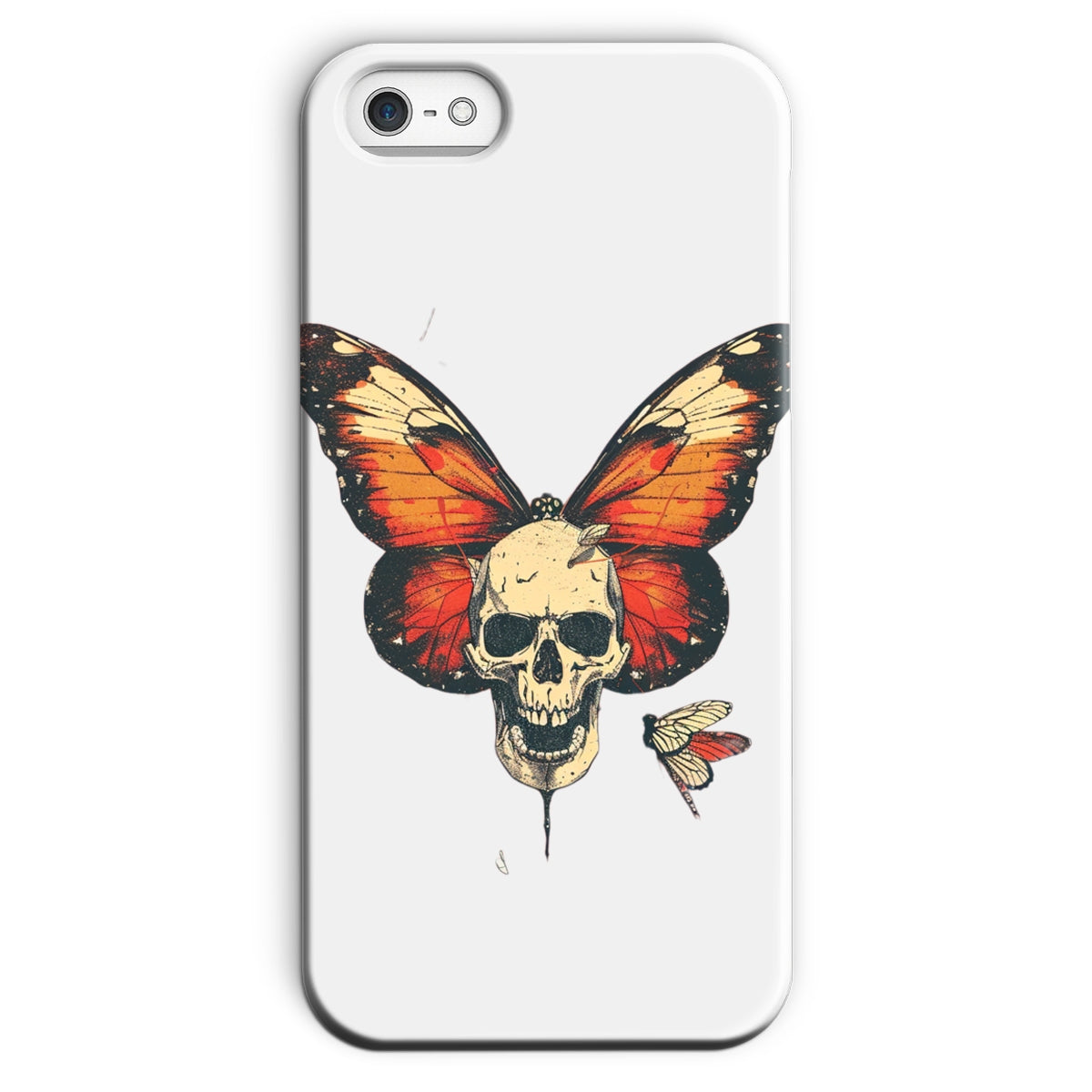 Butterfly With Skeleton Face Snap Phone Case Phone & Tablet Cases Prodigi iPhone SE (2020) Gloss 