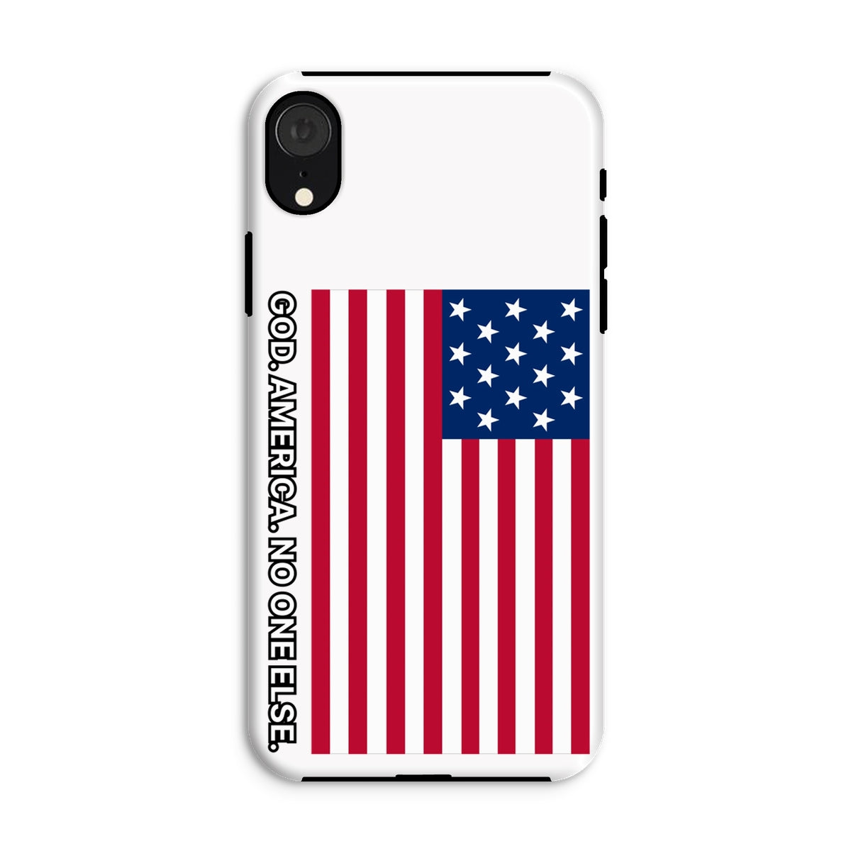 GOD. AMERICA. NO ONE ELSE. Tough Phone Case Phone & Tablet Cases Prodigi iPhone XR Gloss