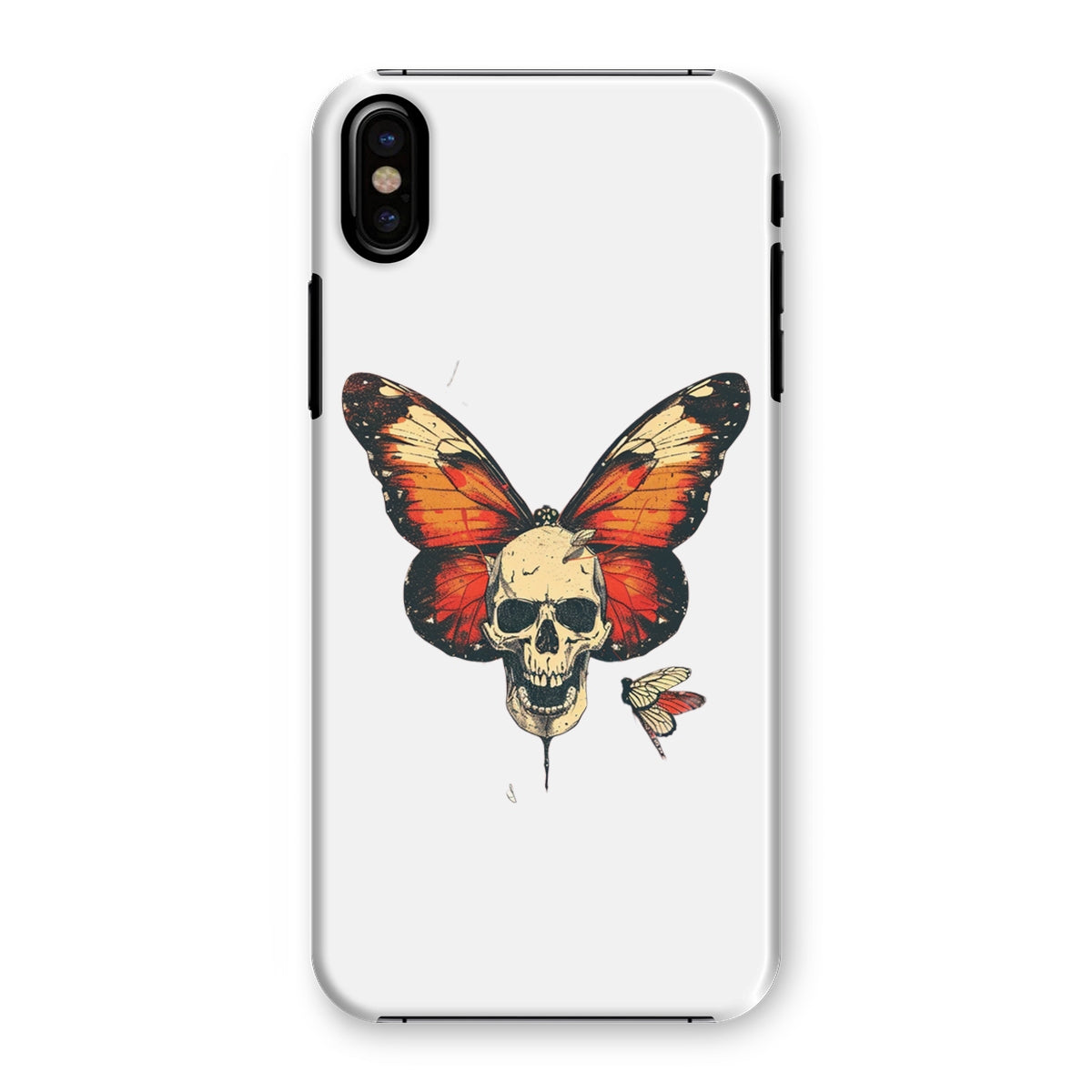 Butterfly With Skeleton Face Snap Phone Case Phone & Tablet Cases Prodigi iPhone XS Gloss 