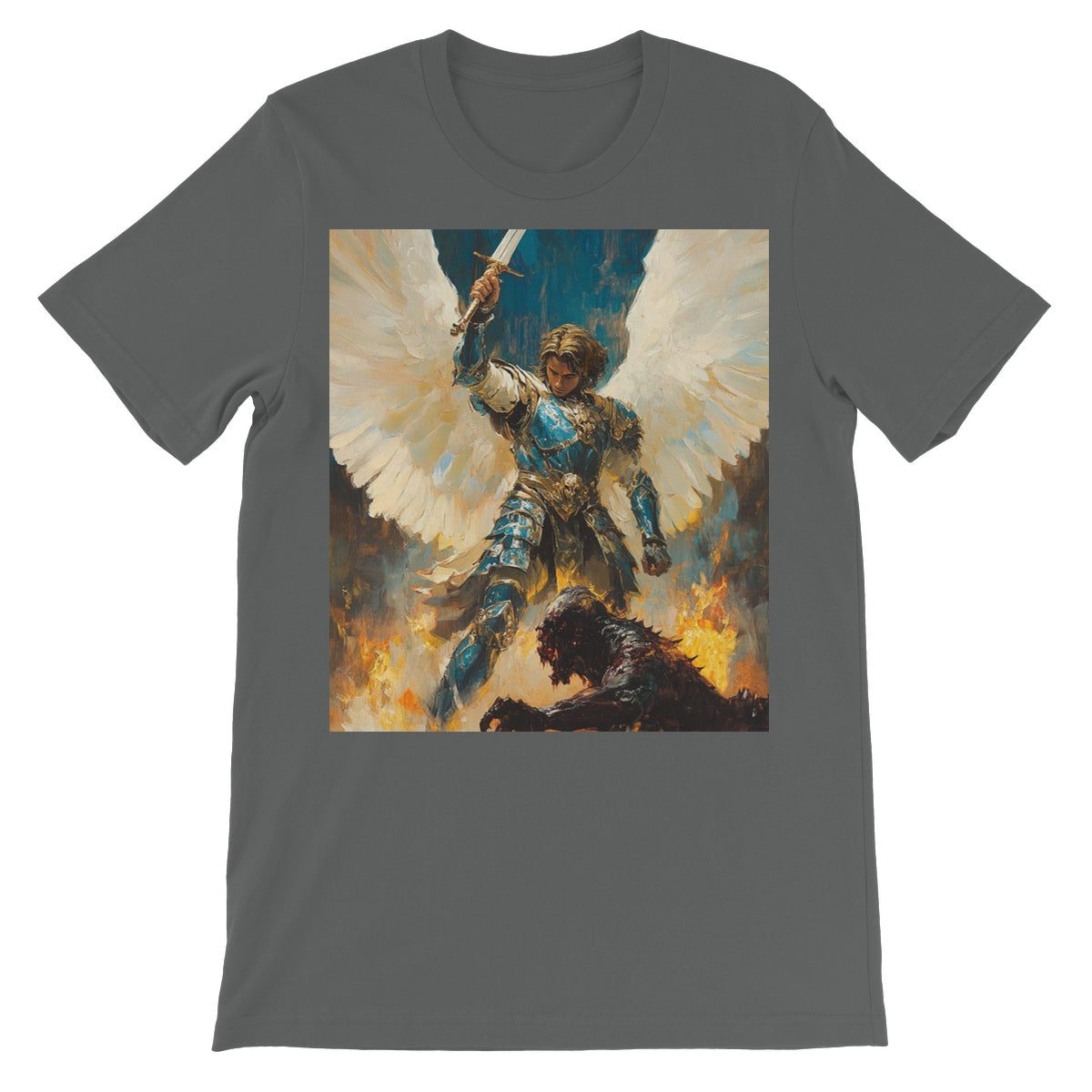 Angelic Defender Unisex Short Sleeve T-Shirt Apparel Prodigi S Asphalt