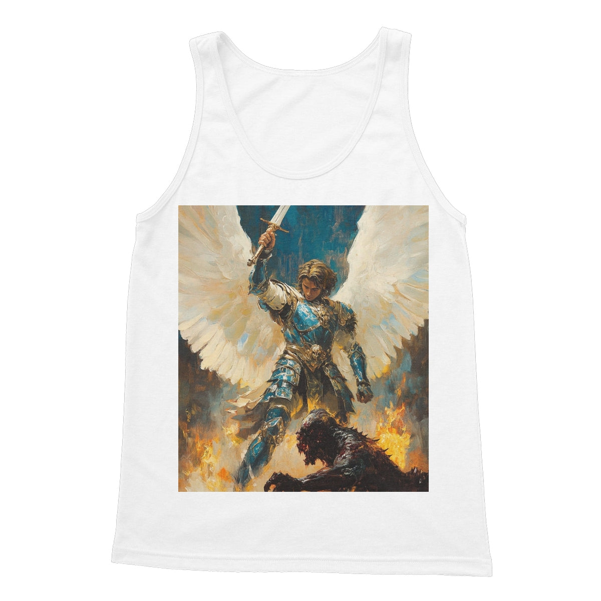 Angelic Defender Softstyle Tank Top Apparel Prodigi S White