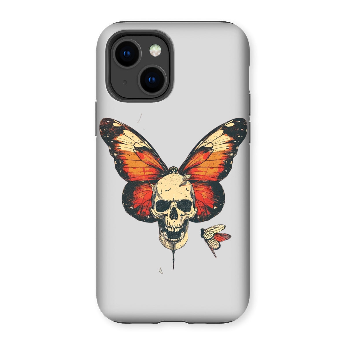 Butterfly With Skeleton Face Tough Phone Case Phone & Tablet Cases Prodigi iPhone 14 Gloss 