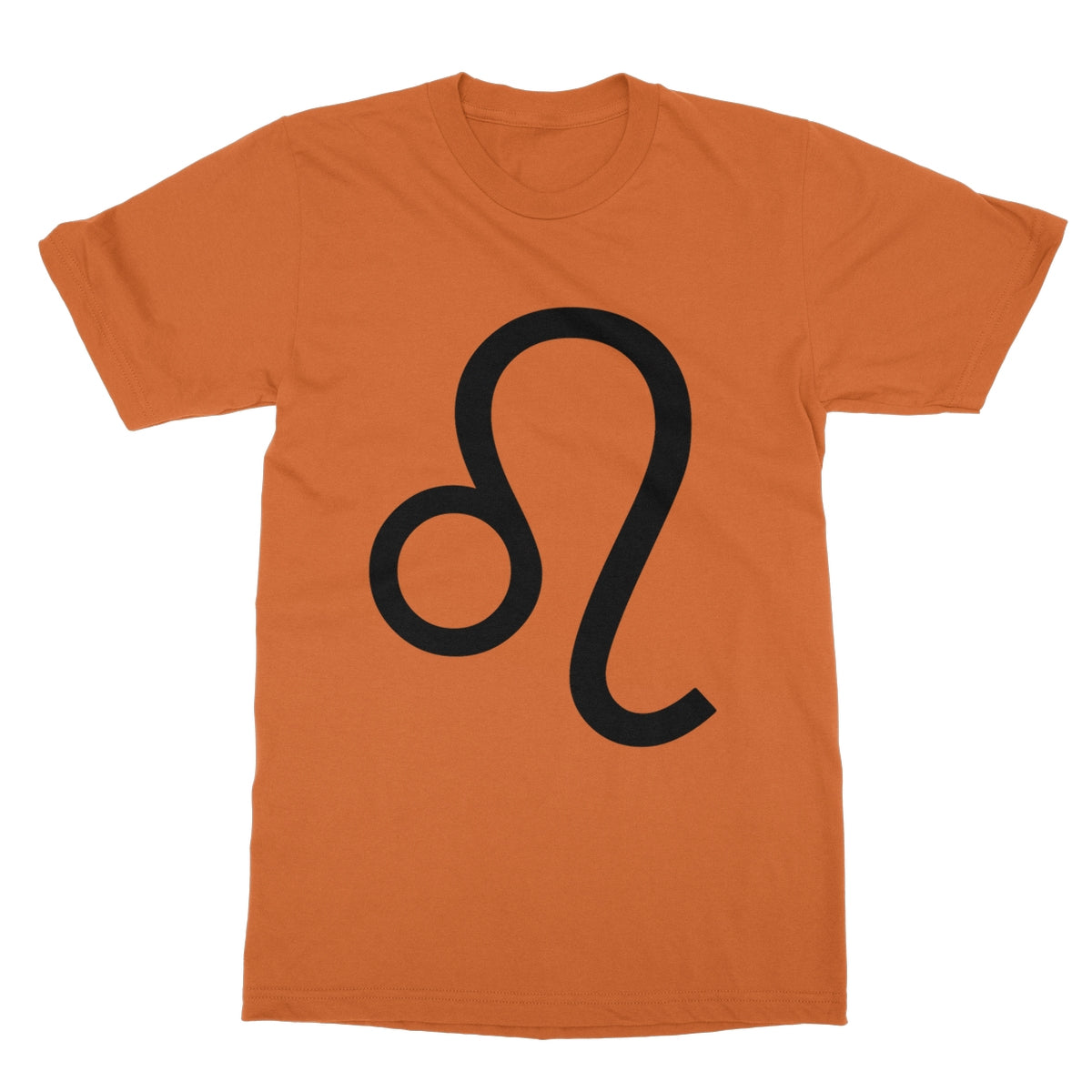 Leo Zodiac Sign Softstyle T-Shirt Apparel Prodigi S Orange 