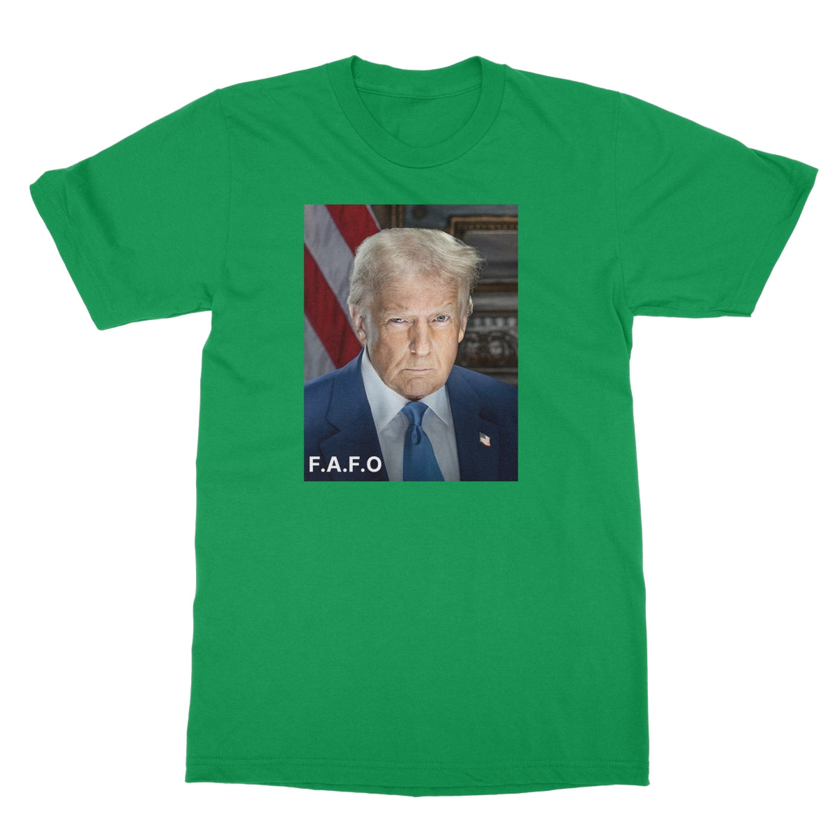 DONALD TRUMP - FAFO Softstyle T-Shirt Apparel Prodigi S Irish Green