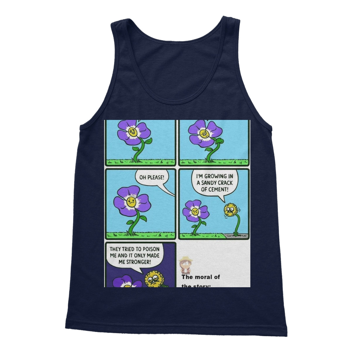 Be A Dandelion Meme Softstyle Tank Top Apparel Prodigi S Navy