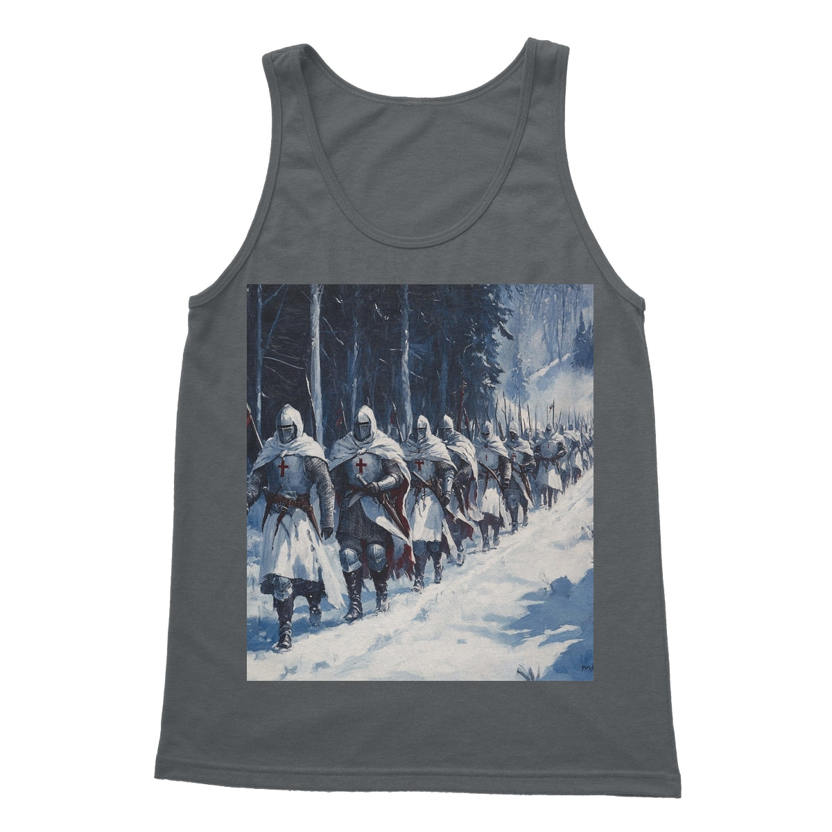 The Crusades 2.0 - V2 Softstyle Tank Top Apparel Prodigi S Charcoal