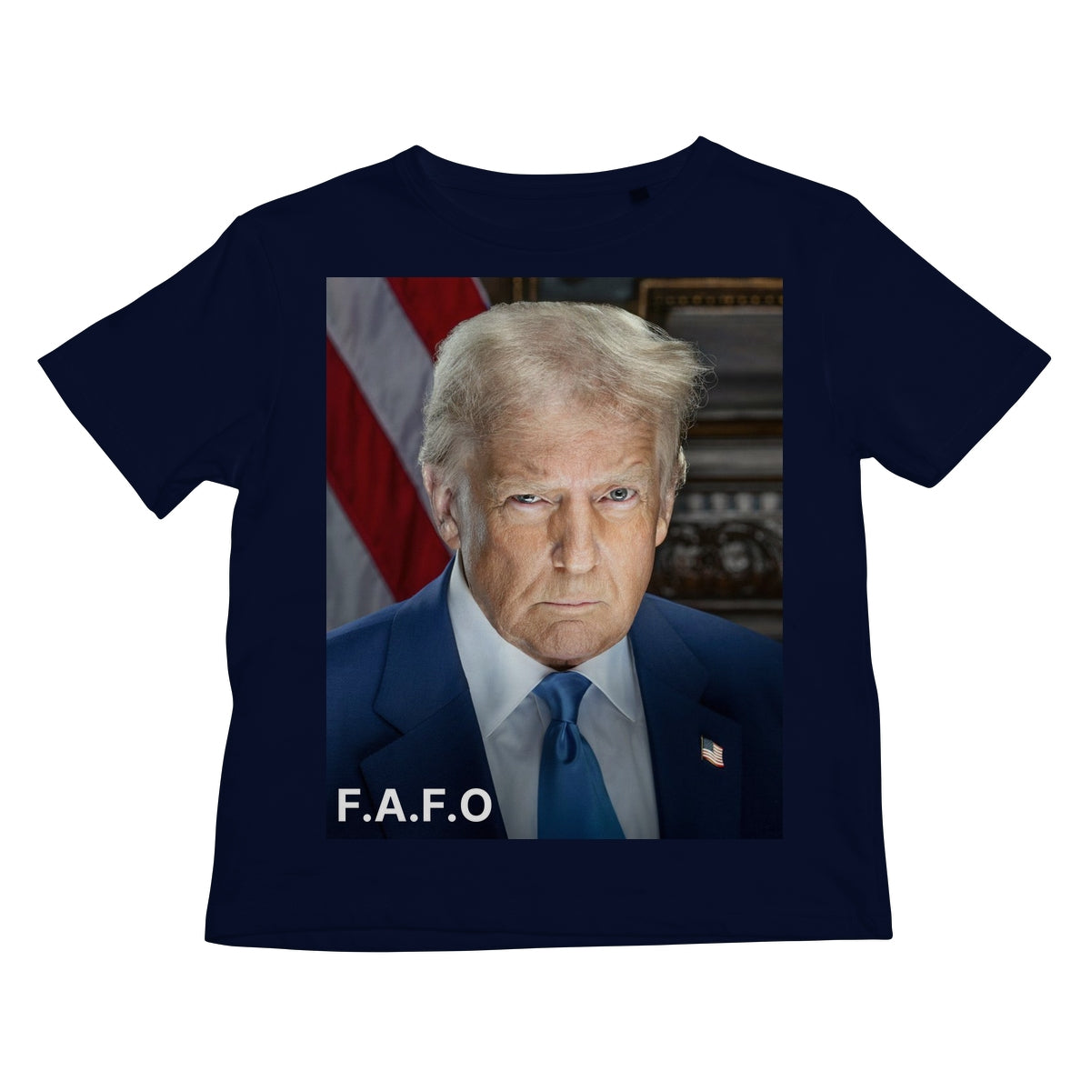 DONALD TRUMP - FAFO Kids T-Shirt Apparel Prodigi XS Navy