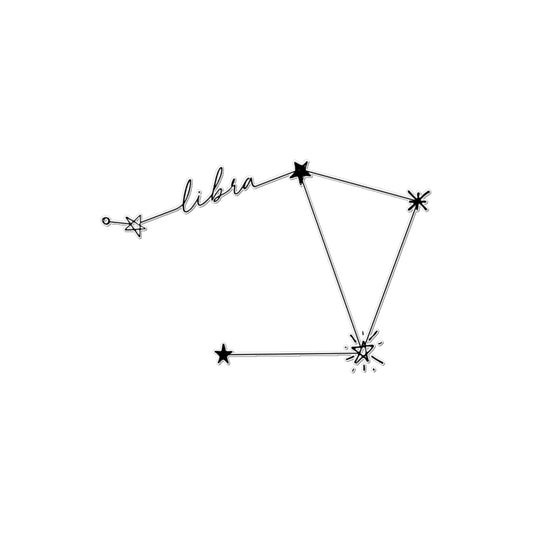 Libra Constellation Temporary Tattoo Tattoos Prodigi 2"x3"  