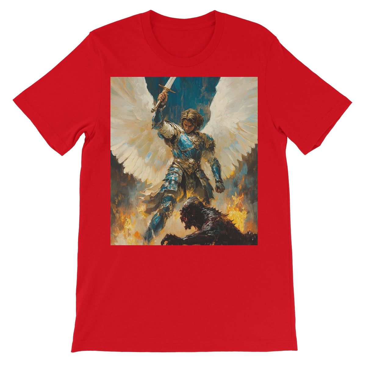 Angelic Defender Unisex Short Sleeve T-Shirt Apparel Prodigi S Red