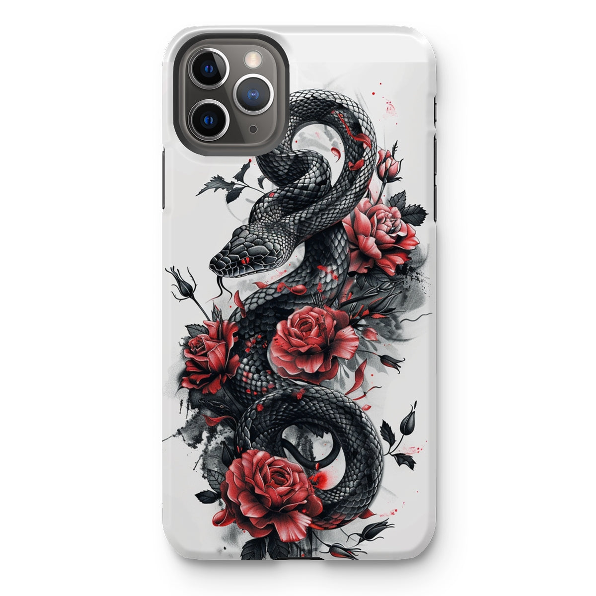 Snake & Roses  Tough Phone Case Phone & Tablet Cases Prodigi iPhone 11 Pro Max Gloss 