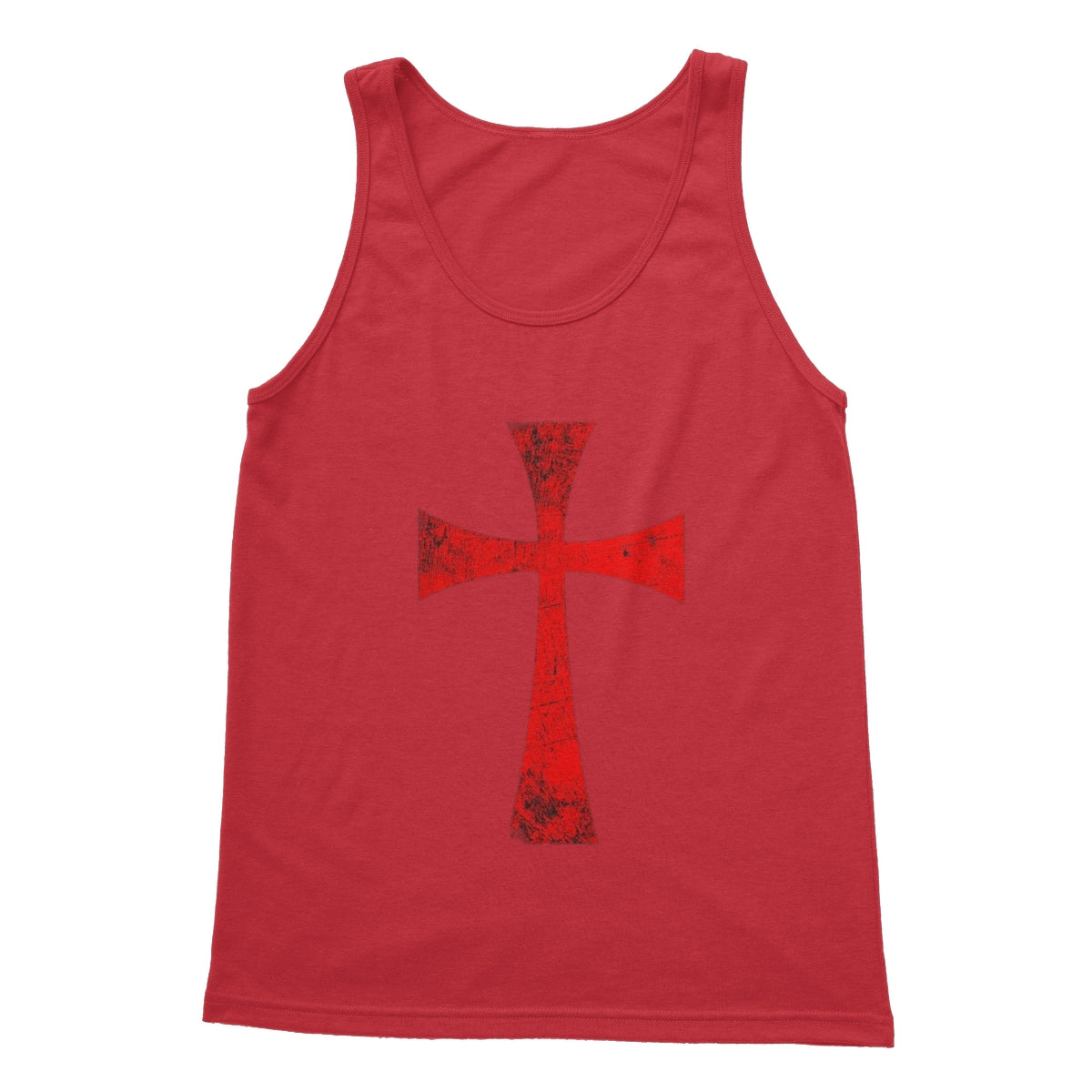 Christ Crusader Cross Softstyle Tank Top Apparel Prodigi S Red