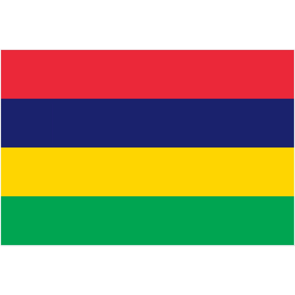 Mauritius Flag Tattoo (Temporary) Tattoos Prodigi 8"x8"  