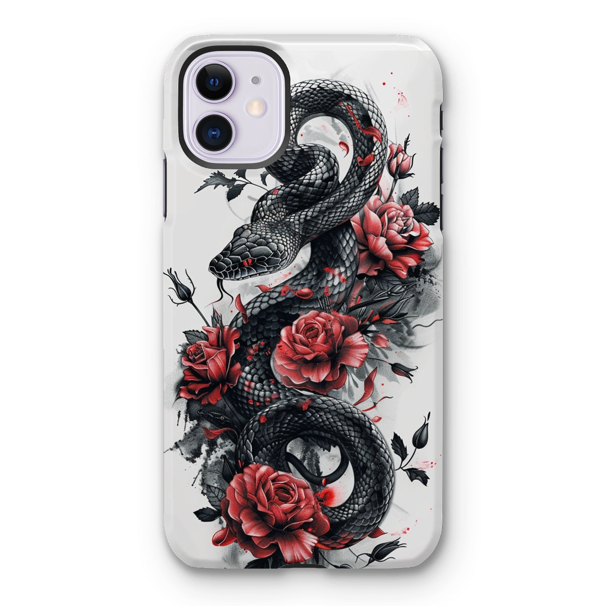 Snake & Roses  Tough Phone Case Phone & Tablet Cases Prodigi iPhone 11 Gloss 