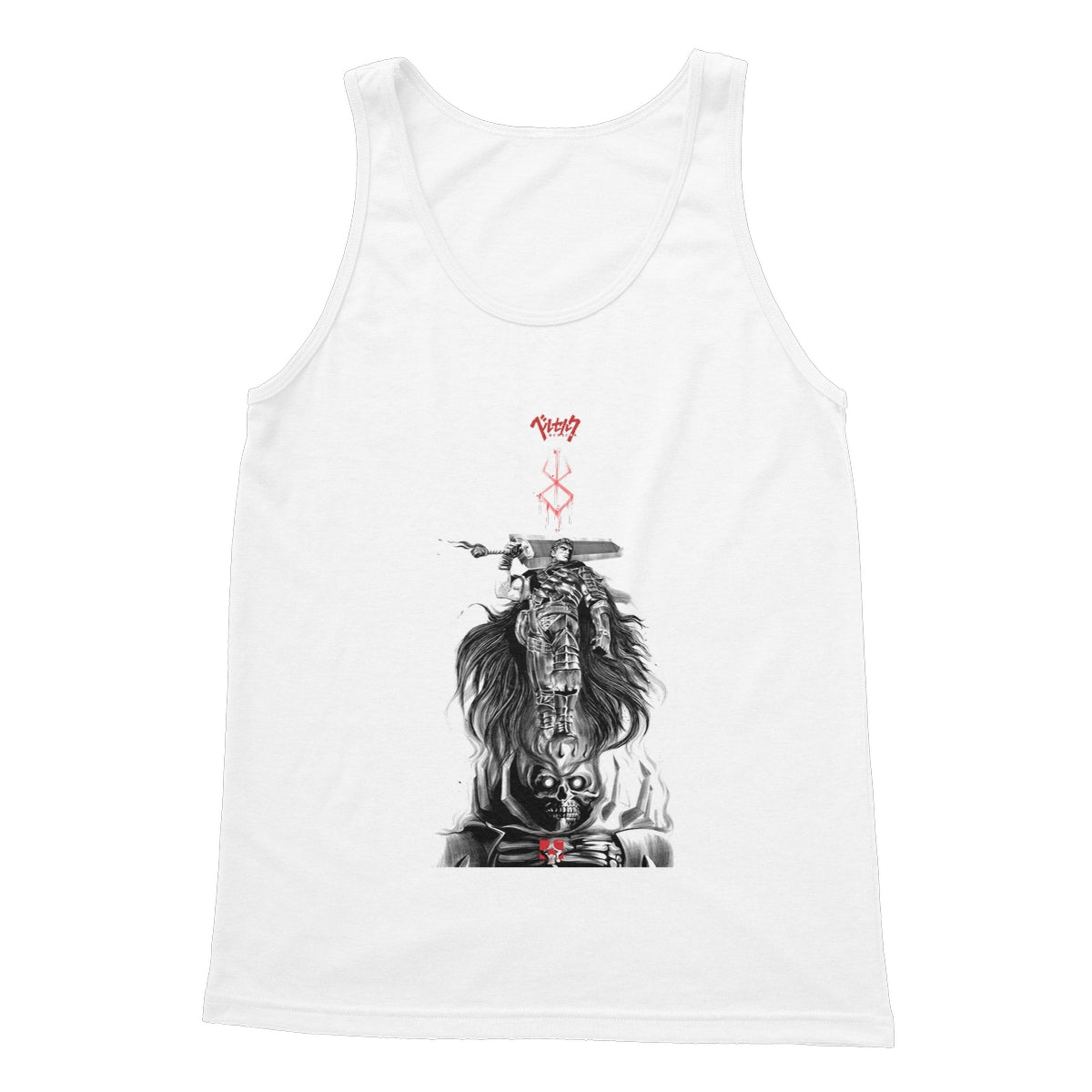 Triumphant Guts - Berserk Softstyle Tank Top Apparel Prodigi S White 