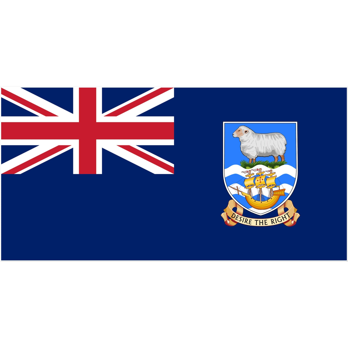 Falkland Islands Flag Tattoo (Temporary) Tattoos Prodigi 8"x8"  