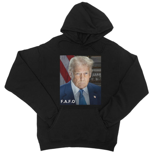 DONALD TRUMP - FAFO College Hoodie Apparel Prodigi XS Jet Black