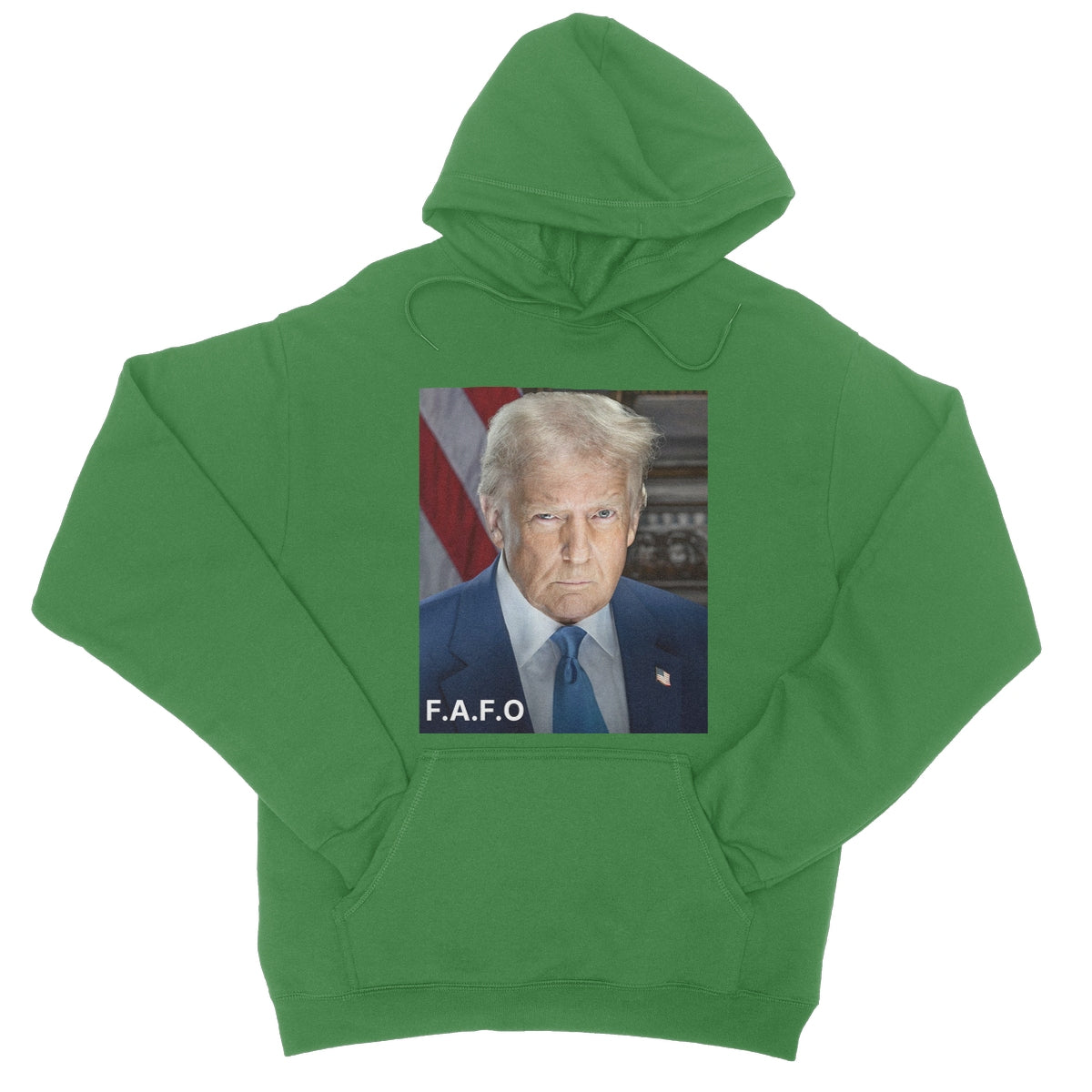 DONALD TRUMP - FAFO College Hoodie Apparel Prodigi XS Kelly Green