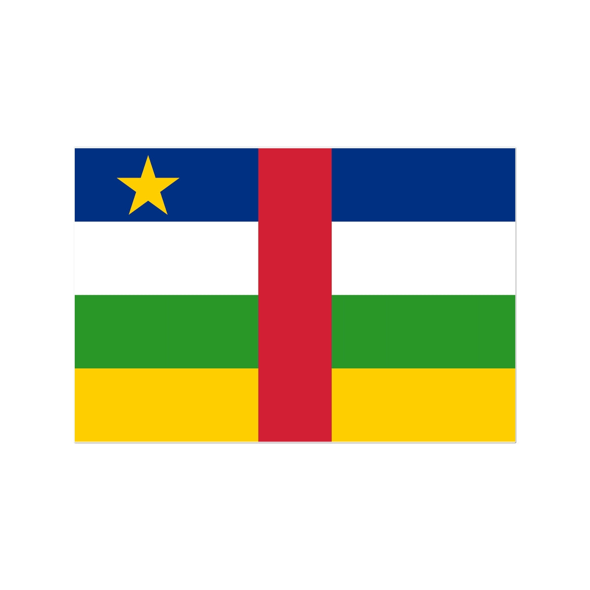 Central African Republic  Flag Tattoo (Temporary) Tattoos Prodigi 3"x4"  