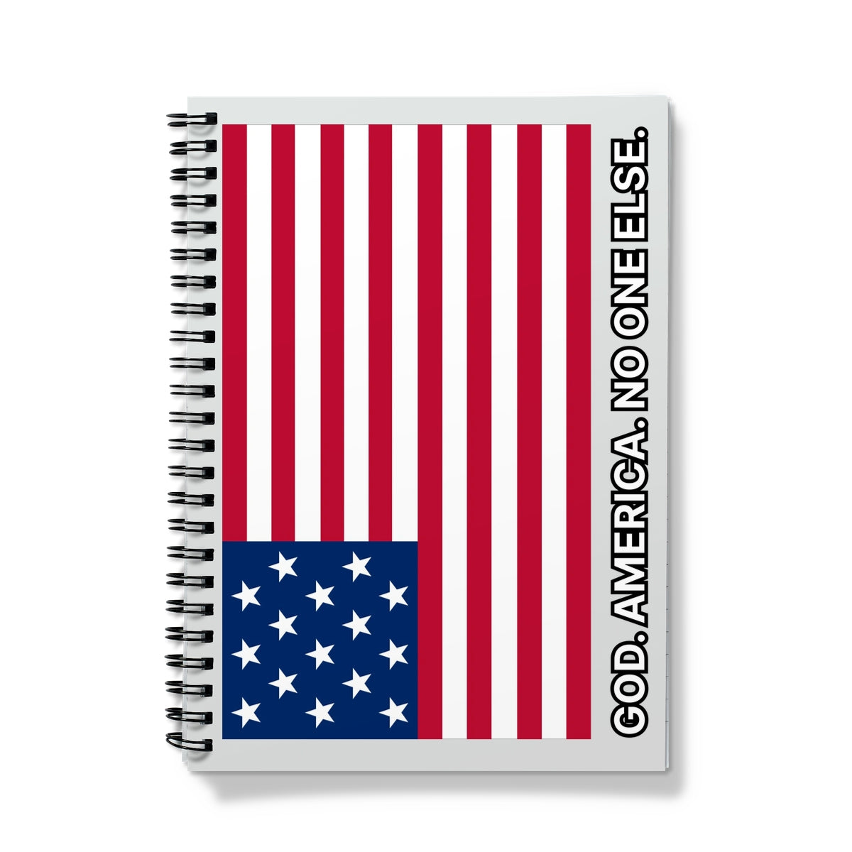 GOD. AMERICA. NO ONE ELSE. Notebook Stationery Prodigi A4 Graph