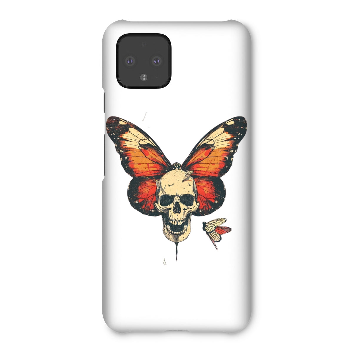 Butterfly With Skeleton Face Snap Phone Case Phone & Tablet Cases Prodigi Google Pixel 4 Gloss 