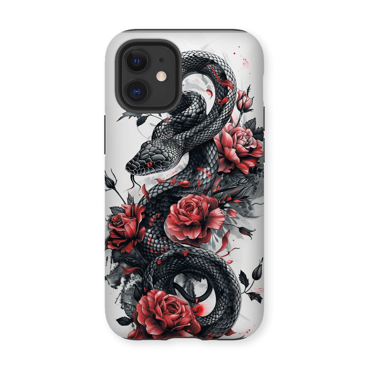 Snake & Roses  Tough Phone Case Phone & Tablet Cases Prodigi iPhone 12 Mini Gloss 