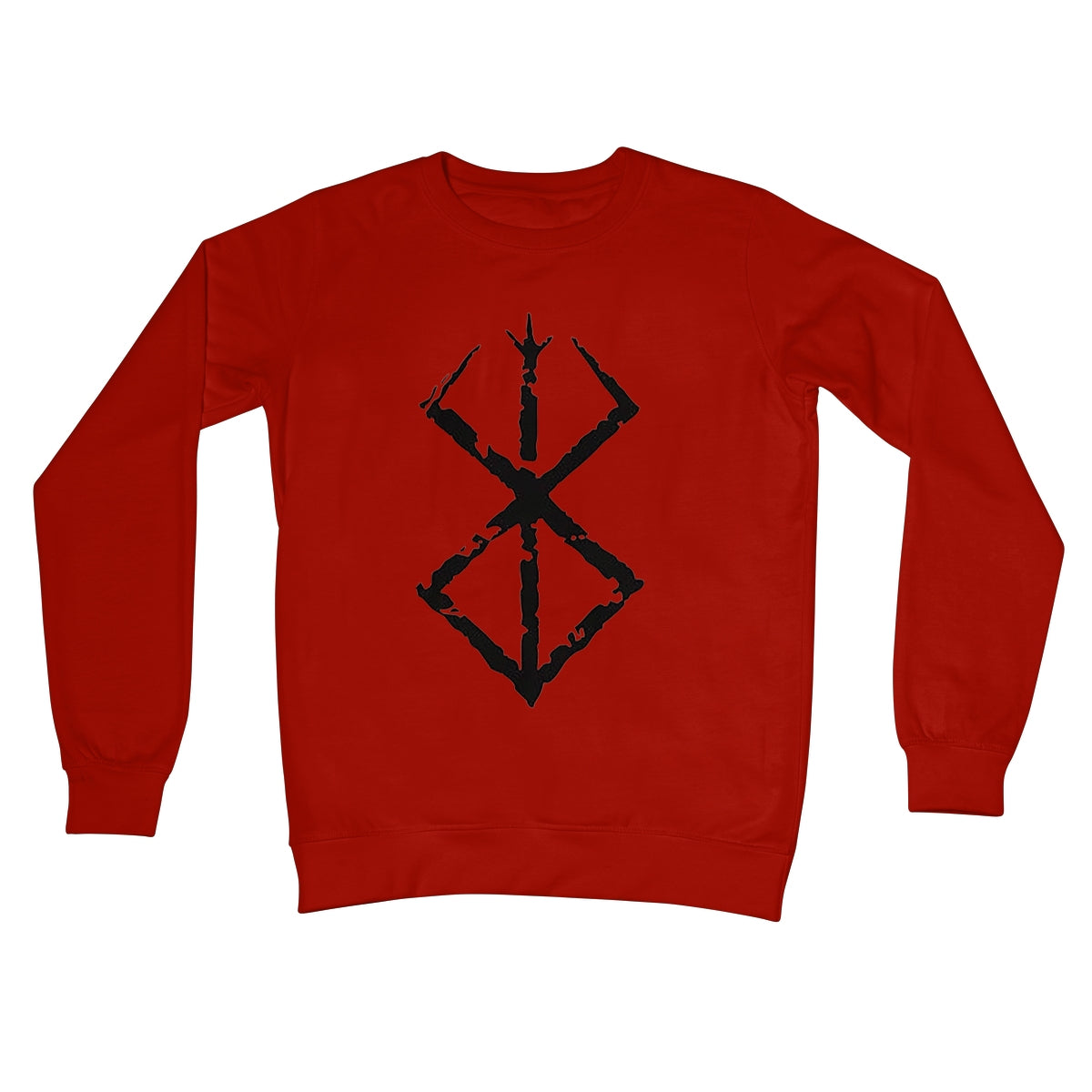 Black Berserk Brand of Sacrifice Crew Neck Sweatshirt Apparel Prodigi S Fire Red 