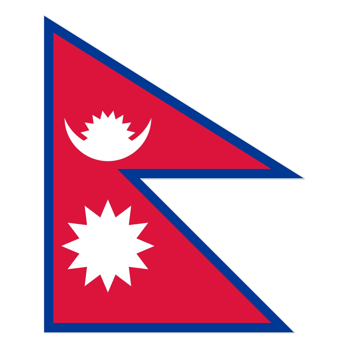 Nepal Flag Tattoo (Temporary) Tattoos Prodigi 3"x4"  