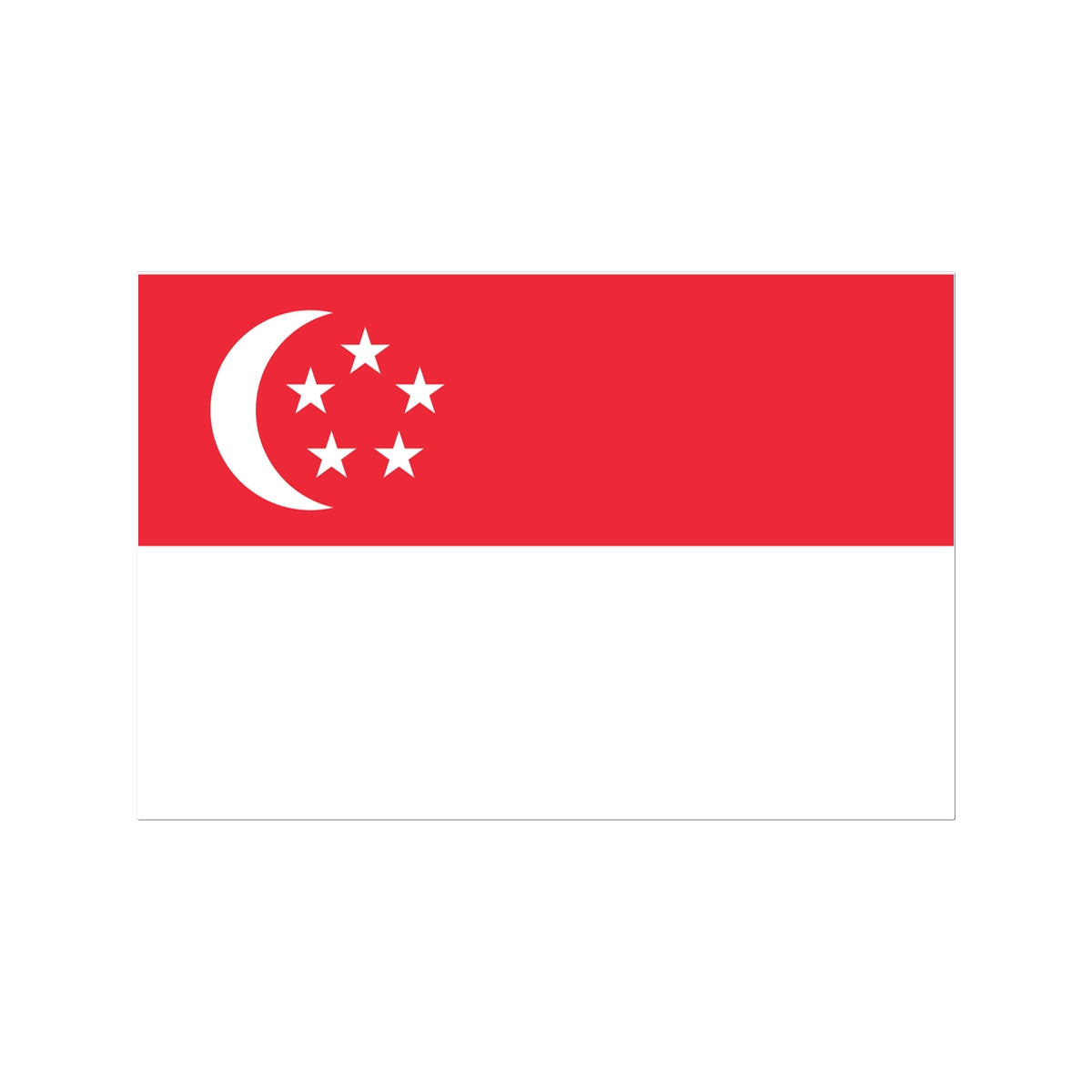 Singapore Flag Tattoo (Temporary) Tattoos Prodigi 3"x4"  