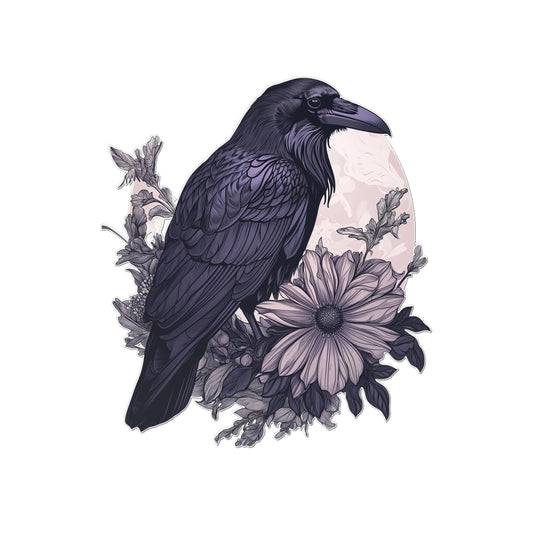 Bird In The Flower Bed  Raven Temporary Tattoo Tattoos Prodigi 2"x3"  