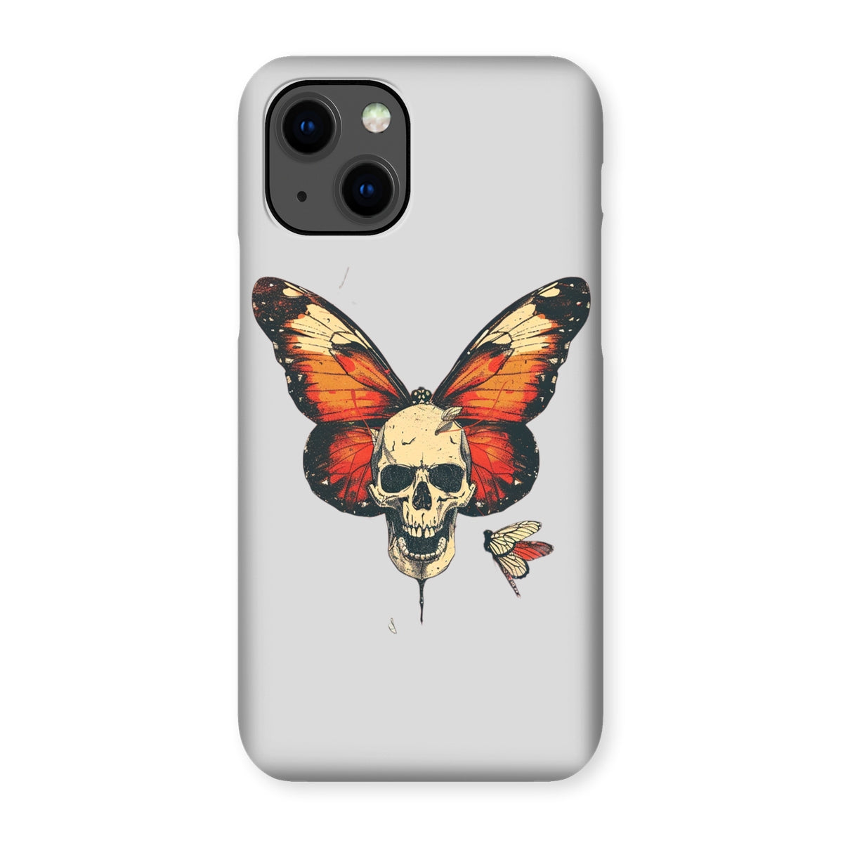 Butterfly With Skeleton Face Snap Phone Case Phone & Tablet Cases Prodigi iPhone 13 Gloss 