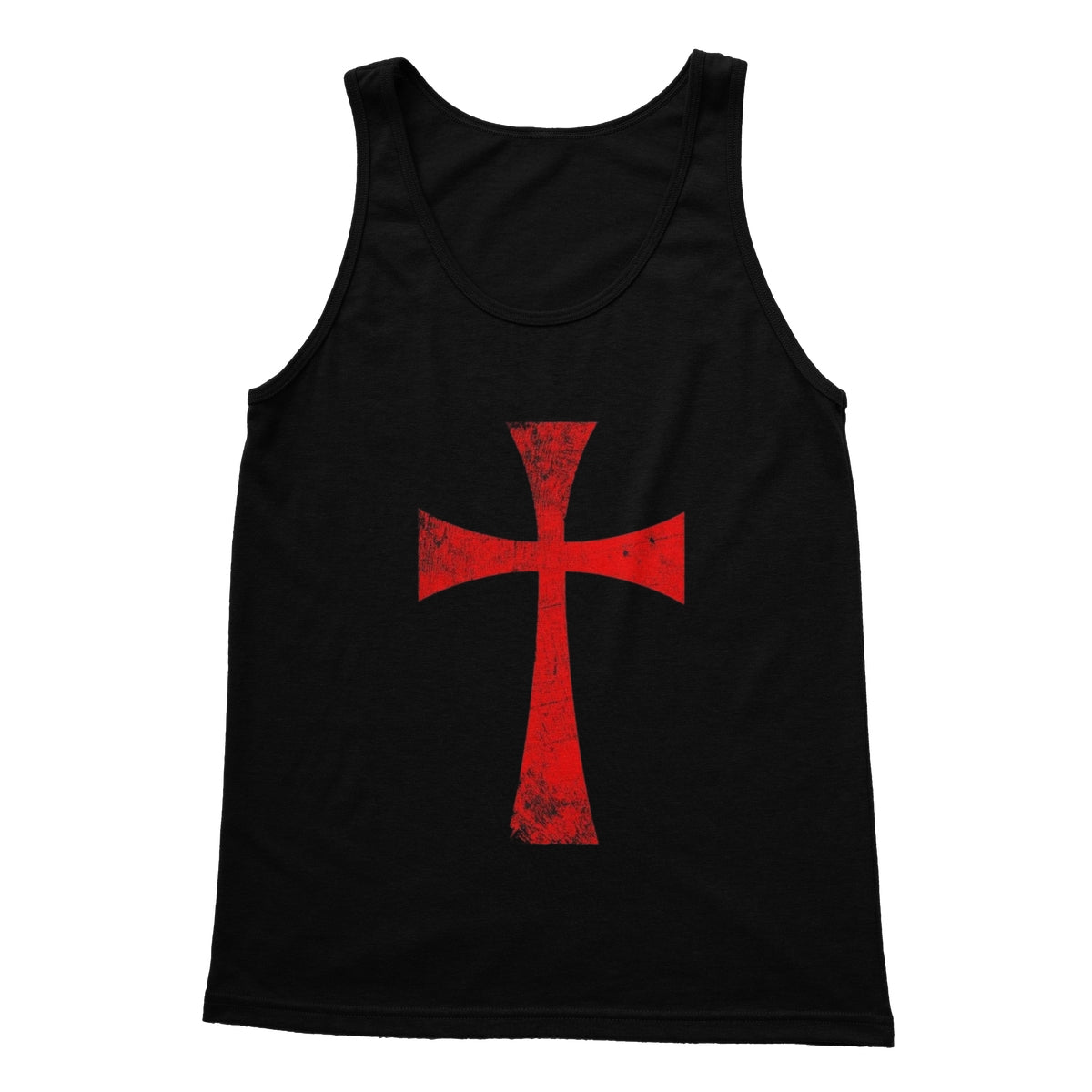 Christ Crusader Cross Softstyle Tank Top Apparel Prodigi S Black