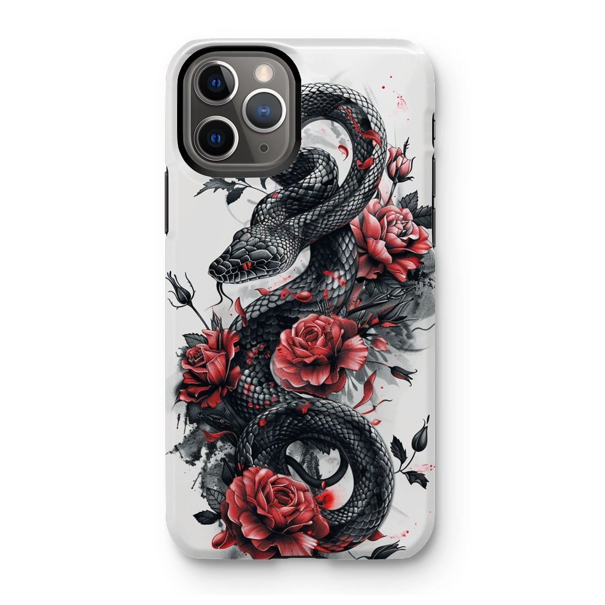 Snake & Roses  Tough Phone Case Phone & Tablet Cases Prodigi iPhone 11 Pro Gloss 