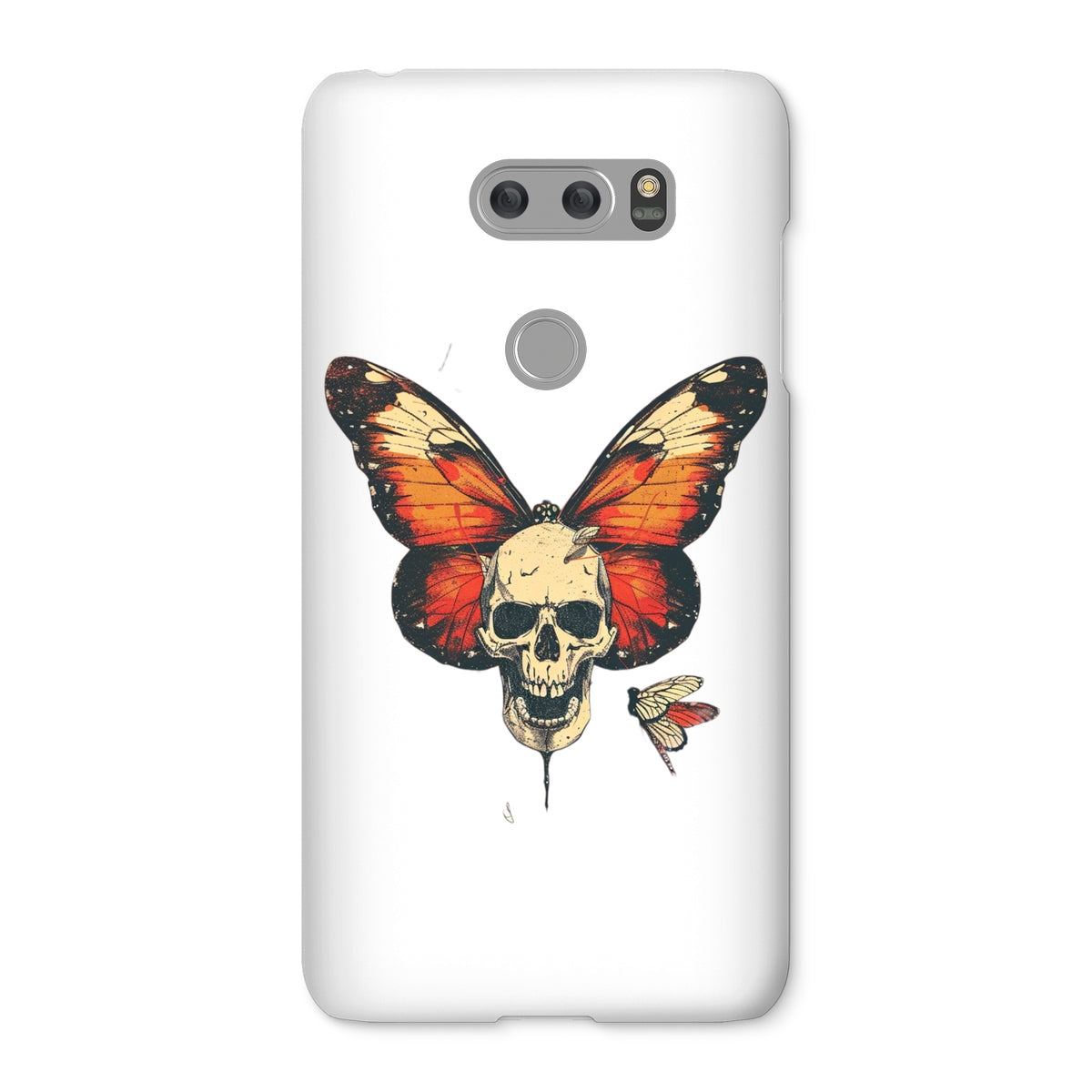 Butterfly With Skeleton Face Snap Phone Case Phone & Tablet Cases Prodigi LG V30 Gloss 