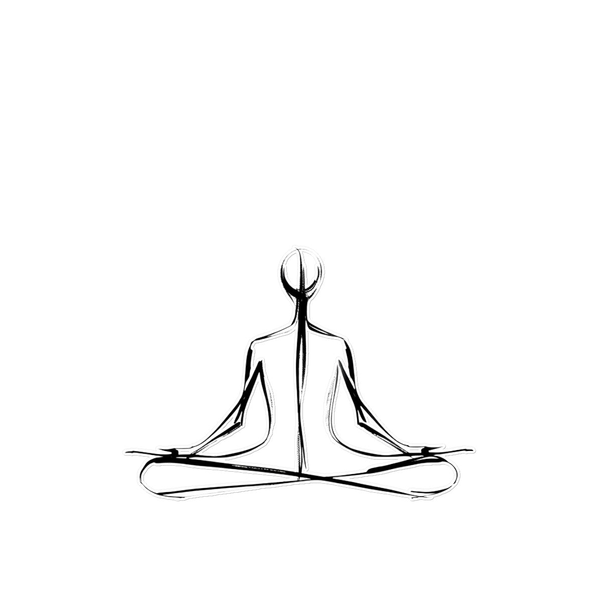 Yoga Meditation Pose Temporary Tattoo Tattoos Prodigi 8"x8"  