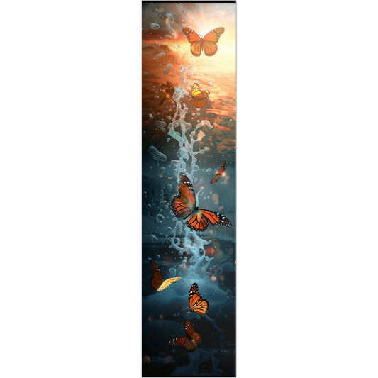 Evening Stroll Vertical Art Strip Butterfly Tattoo (Temporary) Tattoos Prodigi 2"x3"  